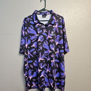 Sunday Swagger Mens Polo Shirt 2XL Vibrant Floral Golf Performance Quivira AA429